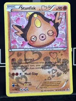 Stunfisk RC12/RC25 Radiant Collection Legendary Treasures 2013 Holo Pokemon Card - Image 3