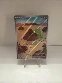 Larvitar 203/197 IR Obsidian Flames Illustration Rare Pokemon TCG Card NM - Image 1