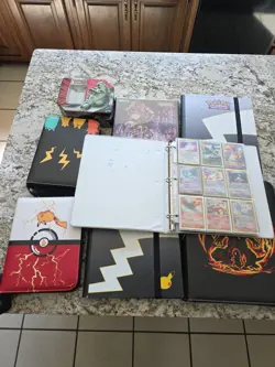 Pokemon cards lot, 7 Full Binder Lot, Metal Tyranitar Tin, Various Years - Image 1