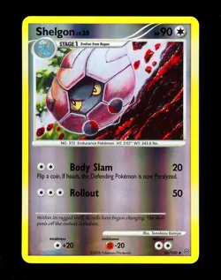 2008 Pokemon SHELGON Stormfront Set REVERSE HOLO Foil D&P Series Card 50/100 NM+ - Image 1