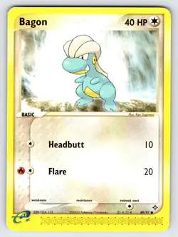 Bagon 49/97 2003 EX Dragon Pokemon Card TCG Nintendo Sugimori Common - VLP - Image 1