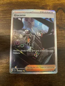 Pokemon TCG Giacomo Holo Card 267/193 Sv02: Paldea Evolved - Image 1