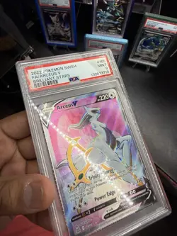 Pokemon TCG Arceus V Full Art Holo Card 165/172 Brilliant Stars PSA 9 - Image 2