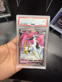 Pokemon TCG Arceus V Full Art Holo Card 165/172 Brilliant Stars PSA 9 - Image 3