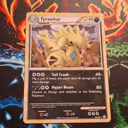 Pokemon Tyranitar Unleashed Rare Regular 140HP 26/95 English 2010 TCG Card - Image 1