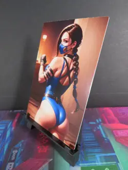 Kitana Mortal Kombat Custom Art Card NM Anime Game Sexy Waifu Collectible - Image 2