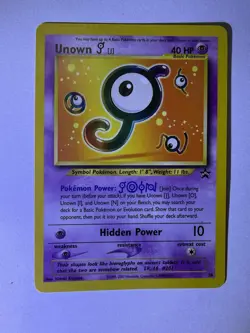 Unown J Promo 38 Black Star Promo Pokemon TCG Card Vintage WOTC NM/LP - Image 1