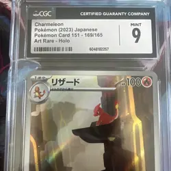 Charmeleon 169/165 Sv2a: Pokemon Card 151 Art Rare Holo (Japanese) CGC MINT 9 - Image 2