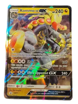 Kommo-o GX SM71 Black Star Promo Full Art Holo Pokemon Card LP - Image 1
