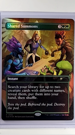2025 MTG Magic The Gathering SLD Secret Lair Borderless Foil 1308 Shared Summons - Image 1