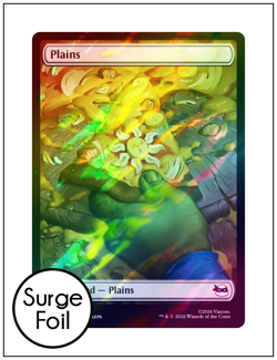 1x Plains, Full Art Pizza Land 0310, Surge Foil - TMNT, Magic MTG NM - Image 1