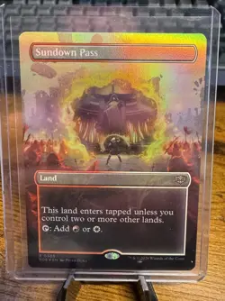 Sundown Pass (Borderless) Secrets of Strixhaven - Near Mint Foil - Image 1