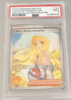 2025 POKEMON MEG SPECIAL ILLUSTRATION RARE #184 LILLIE'S DETERMINATION PSA 9 - Image 2