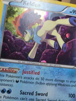 HP Keldeo - 2017 XY Pokemon Black Star Promo Rare Cosmos Holo XY191 - Image 5