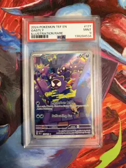 Pokemon Gastly SV05: Temporal Forces 177/162 Illustration Rare Holo PSA 9 - Image 1