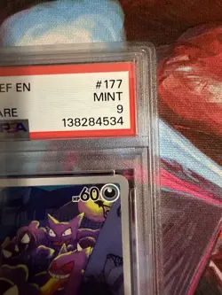 Pokemon Gastly SV05: Temporal Forces 177/162 Illustration Rare Holo PSA 9 - Image 3