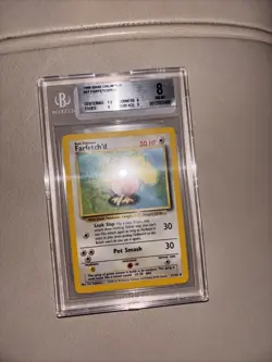 1999 Pokemon Base Set Farfetch'd 27/102 Unlimited Uncommon Non-Holo BECKETT 8 - Image 2