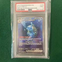 2023 POKEMON MEW EN-151 SPECIAL ILLUSTRATION RARE #200 BLASTOISE EX PSA 9 - Image 1