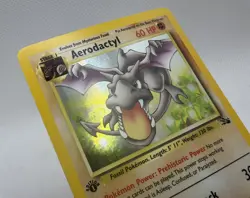 INCOMPLETE HOLO Aerodactyl 1st Edition Fossil Holo Pokemon ERROR Card combo - Image 2