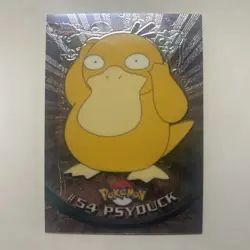 Pokemon 2000 Topps Chrome Pokemon Series 1 #54 Psyduck Pokemon T.V. NM - Image 1