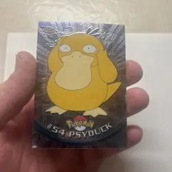 Pokemon 2000 Topps Chrome Pokemon Series 1 #54 Psyduck Pokemon T.V. NM - Image 3