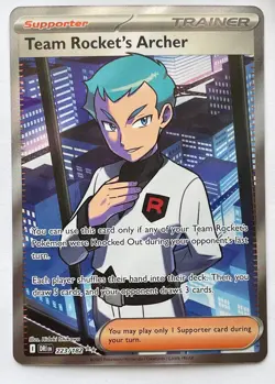 Pokemon TCG Team Rocket's Archer Destined Rivals 223/182 Ultra Rare NM. - Image 1