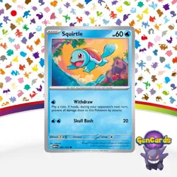 Squirtle (007/165) (Reverse Holo) 151 - Pokemon TCG [English, Near Mint] - Image 1