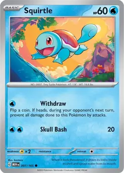 Squirtle (007/165) (Reverse Holo) 151 - Pokemon TCG [English, Near Mint] - Image 2
