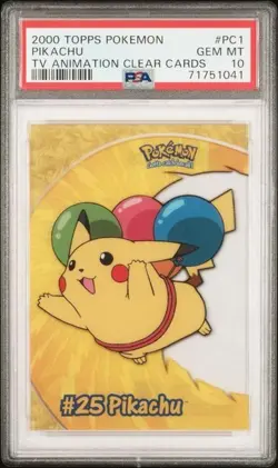 2000 TOPPS Pokemon TV Animation Pikachu #PC1 PSA 10 with Guard - Image 2