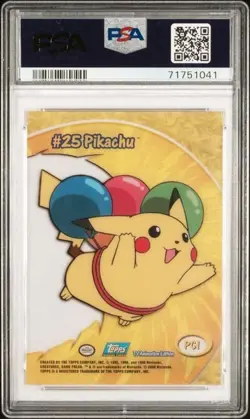 2000 TOPPS Pokemon TV Animation Pikachu #PC1 PSA 10 with Guard - Image 3