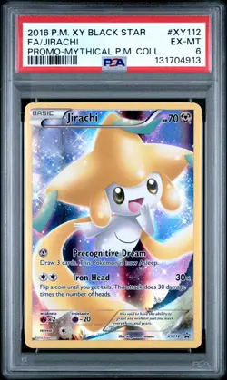 POKEMON XY BLACK STAR MYTHICAL COLLECTION JIRACHI #XY112 PSA 6 EX #131704913 - Image 1