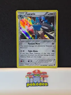 Lucario 63/124 Fates Collide Holo Rare Pokemon TCG NM - Image 1