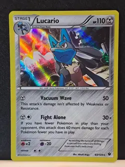 Lucario 63/124 Fates Collide Holo Rare Pokemon TCG NM - Image 3