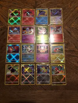 16 Radiant Rare Full Set Complete Pokemon Collection Charizard Blastoise Eevee - Image 1