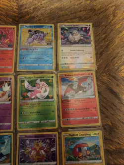 16 Radiant Rare Full Set Complete Pokemon Collection Charizard Blastoise Eevee - Image 4