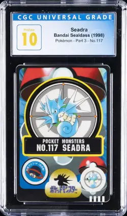1998 BANDAI CARDDASS - POKEMON PART 3 #117 SEADRA CGC 10 PRISTINE - Image 1