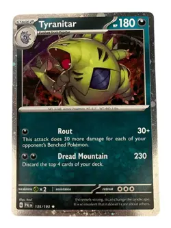 Tyranitar Cosmos Holo 135/193 Rare Paldea Evolved Pokemon Near Mint - Image 1