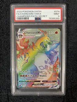 PSA 9 CHARIZARD VMAX RAINBOW 074/073 - POKEMON CHAMPION'S PATH 2020 - Image 1