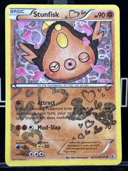 2013 STUNFISK RC12/RC25 Legendary Treasures Pokemon Radiant Collection HOLO - Image 3
