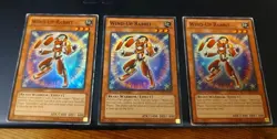 3x Wind-up Rabbit CT09-EN010 Limited Edition Super Rare Yugioh 2012 Mixed Grades - Image 1