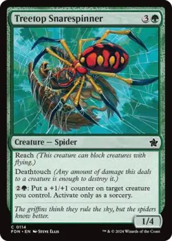 Treetop Snarespinner -Foil Near Mint MTG Foundations - Image 1