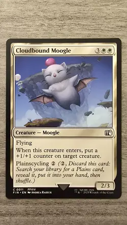 x4 Cloudbound Moogle (C) #11 FINAL FANTASY MTG NM - Image 1