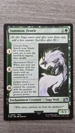 Summon: Fenrir (U) #203 FINAL FANTASY MTG NM - Image 1