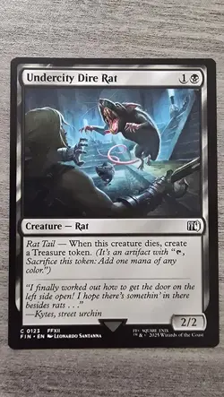 x4 Undercity Dire Rat (C) #123 FINAL FANTASY MTG NM - Image 1