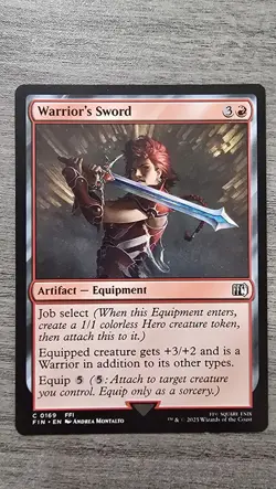 x4 Warrior's Sword (C) #169 FINAL FANTASY MTG NM - Image 1