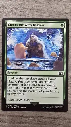 x4 Commune with Beavers (C) #182 FINAL FANTASY MTG NM - Image 1