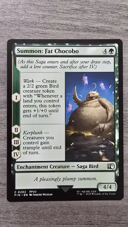 x4 Summon: Fat Chocobo (C) #202 FINAL FANTASY MTG NM - Image 1