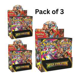 PACK OF 3 POKEMON MEGA EVOLUTION ENHANCED BOOSTER BOX - Image 1