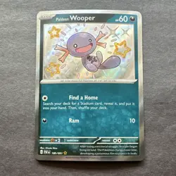 Pokemon Paldean Wooper 180/091 SV Paldean Fates Holo Shiny Rare Basic English - Image 1