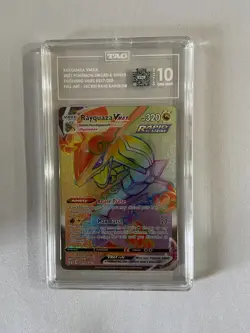 Pokemon Evolving Skies Rayquaza VMAX SR #217 TAG 10 #217 - Image 1